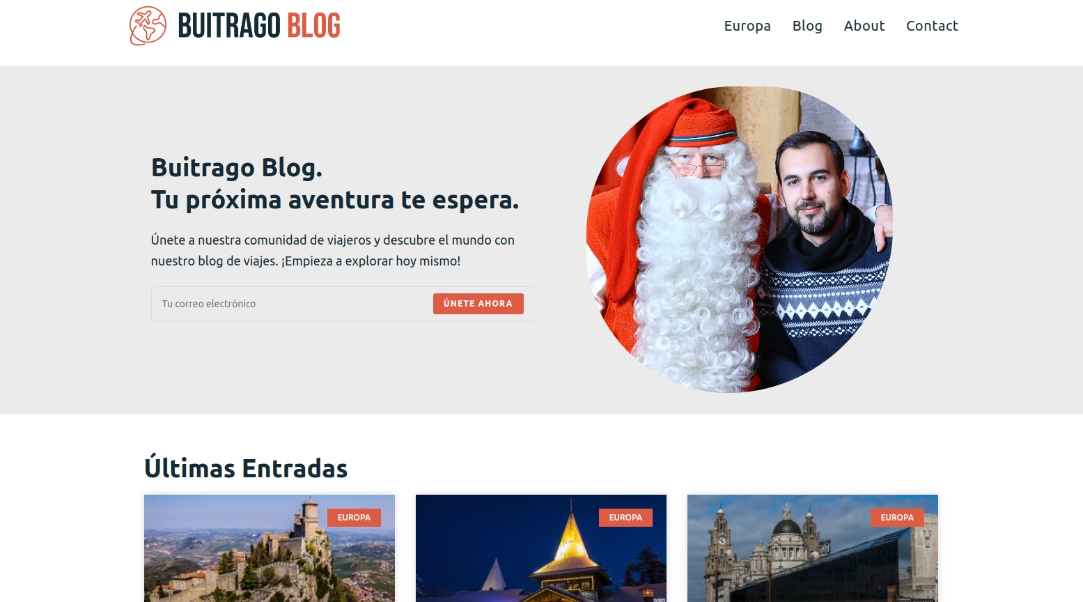 Imagen de la portada de la web Blog de Viajes de mi Portfolio